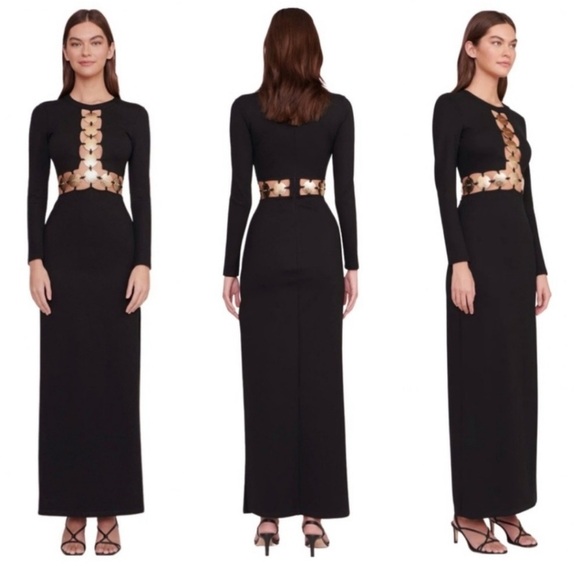 STAUD Dresses & Skirts - STAUD Delphine Embellished Cutout Maxi Dress 12